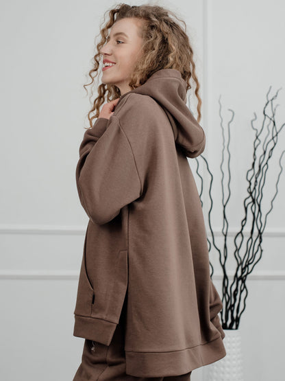 Bluza z kieszenią i rozcięciami Azuri