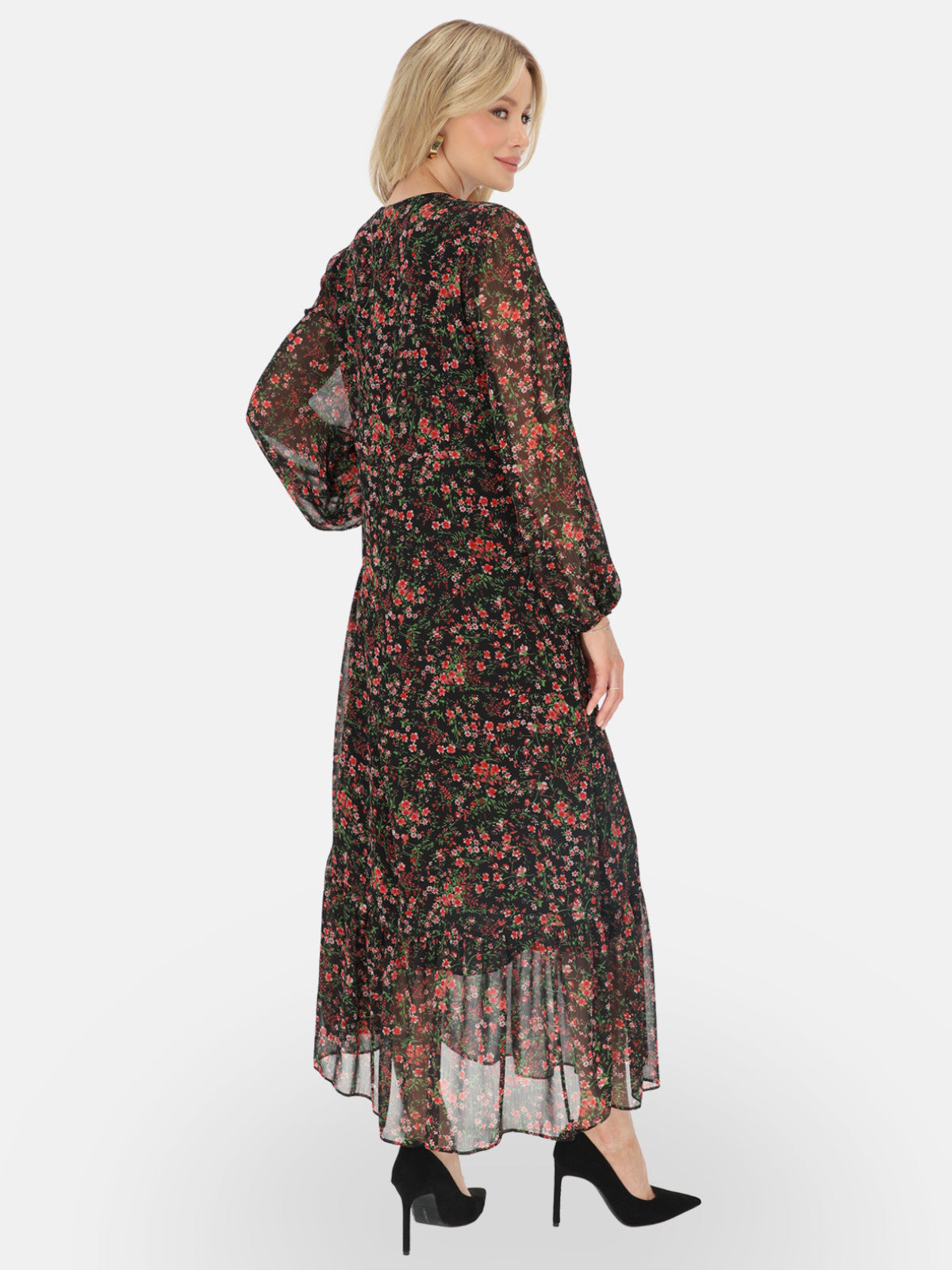 Zwiewna sukienka maxi w kwiaty L'AF Fera