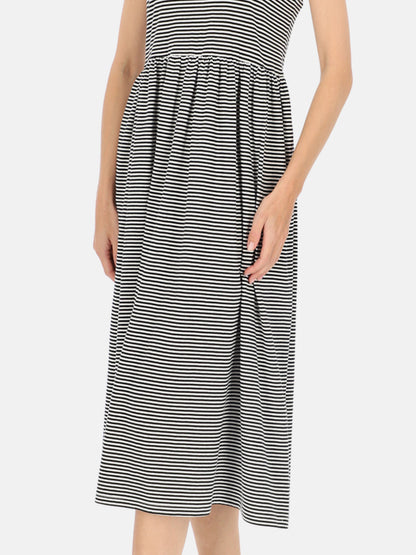 Sukienka midi w paski czarno-białe Eye For Fashion Ida