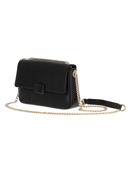 Czarna torebka damska skórzana flap bag L'AF