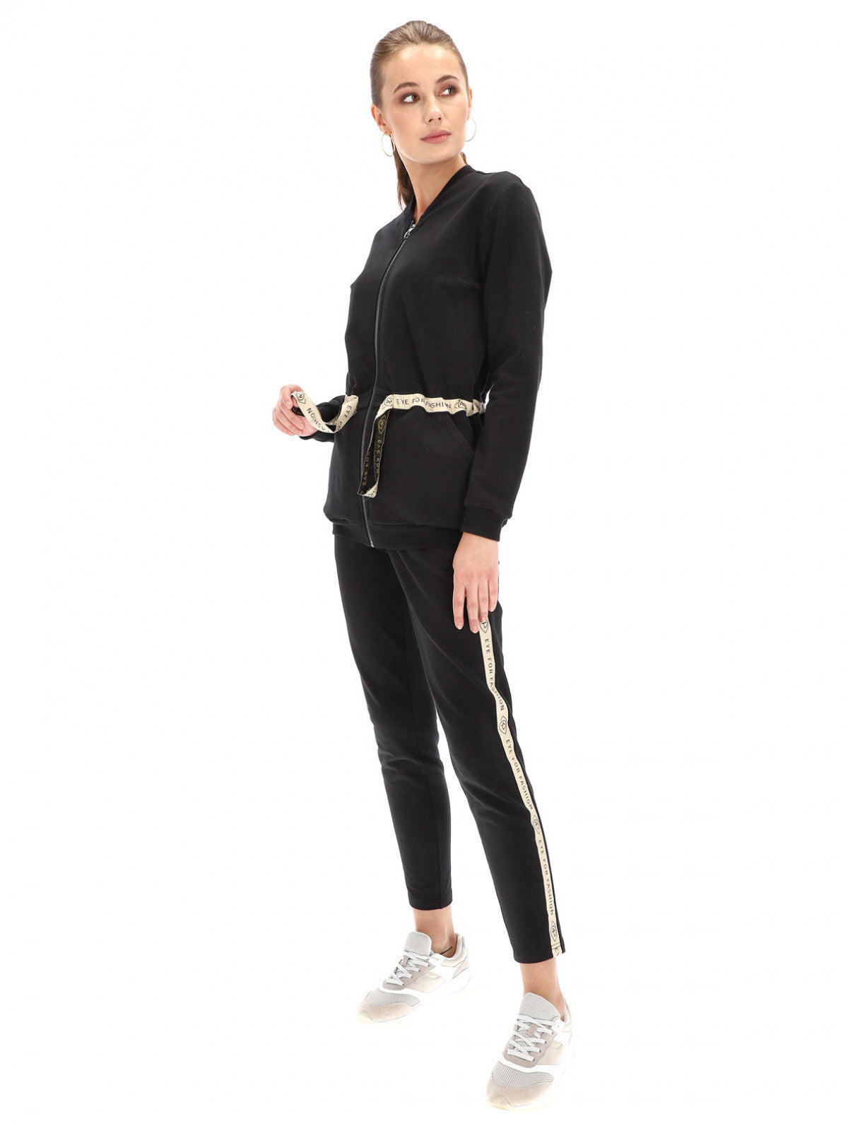 Rozpinana bluza ze ściągaczem w talii Eye For Fashion Maren