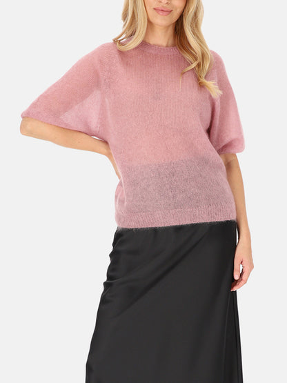 Różowy sweter moherowy damski L'AF Era