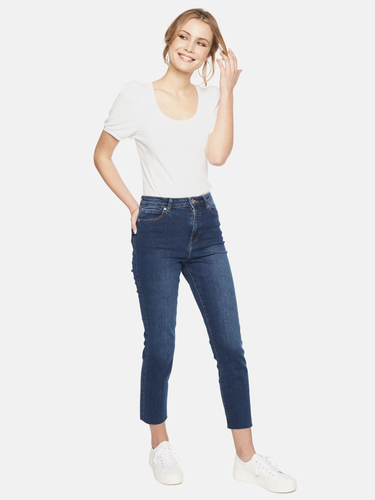 Niebieskie jeansy damskie L'AF Carli