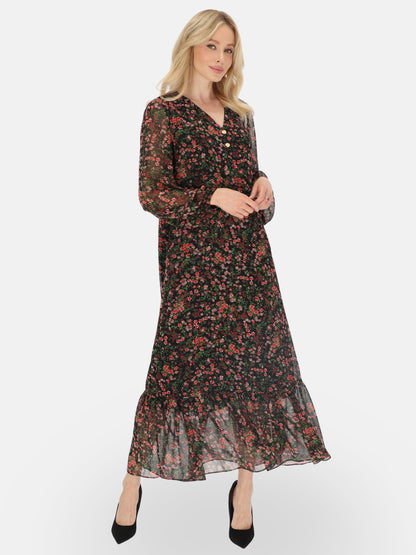 Zwiewna sukienka maxi w kwiaty L'AF Fera