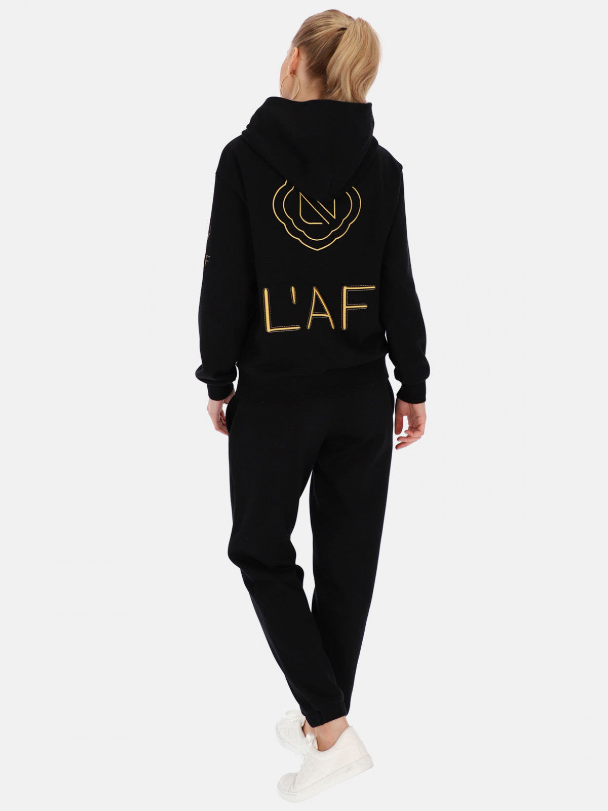 Czarna bluza z 3D haftem L'AF Bobi