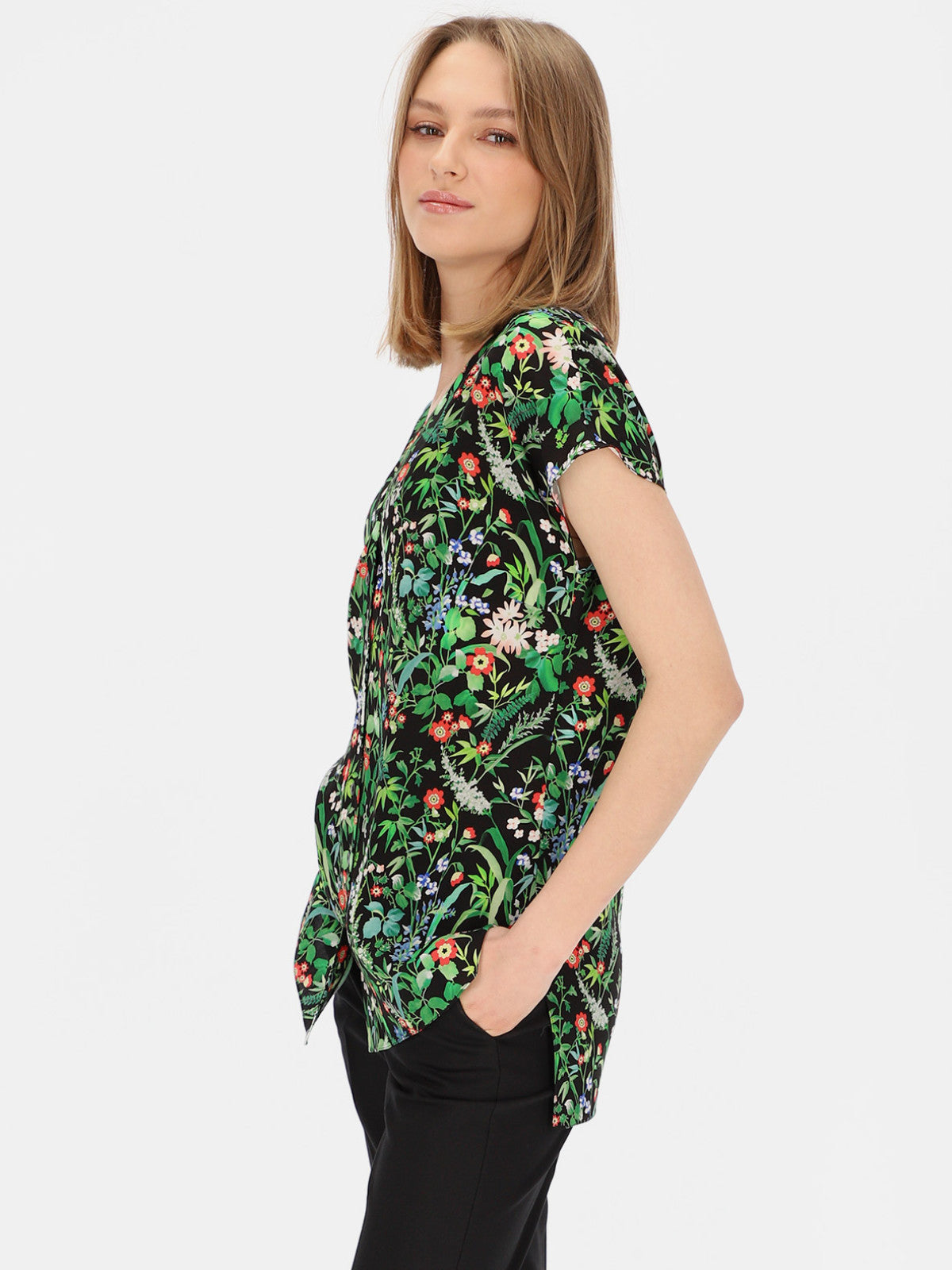 Bluzka w kolorowe kwiaty Potis & Verso Inett