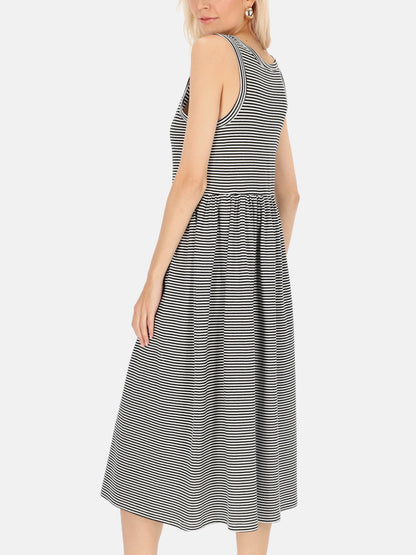 Sukienka midi w paski czarno-białe Eye For Fashion Ida