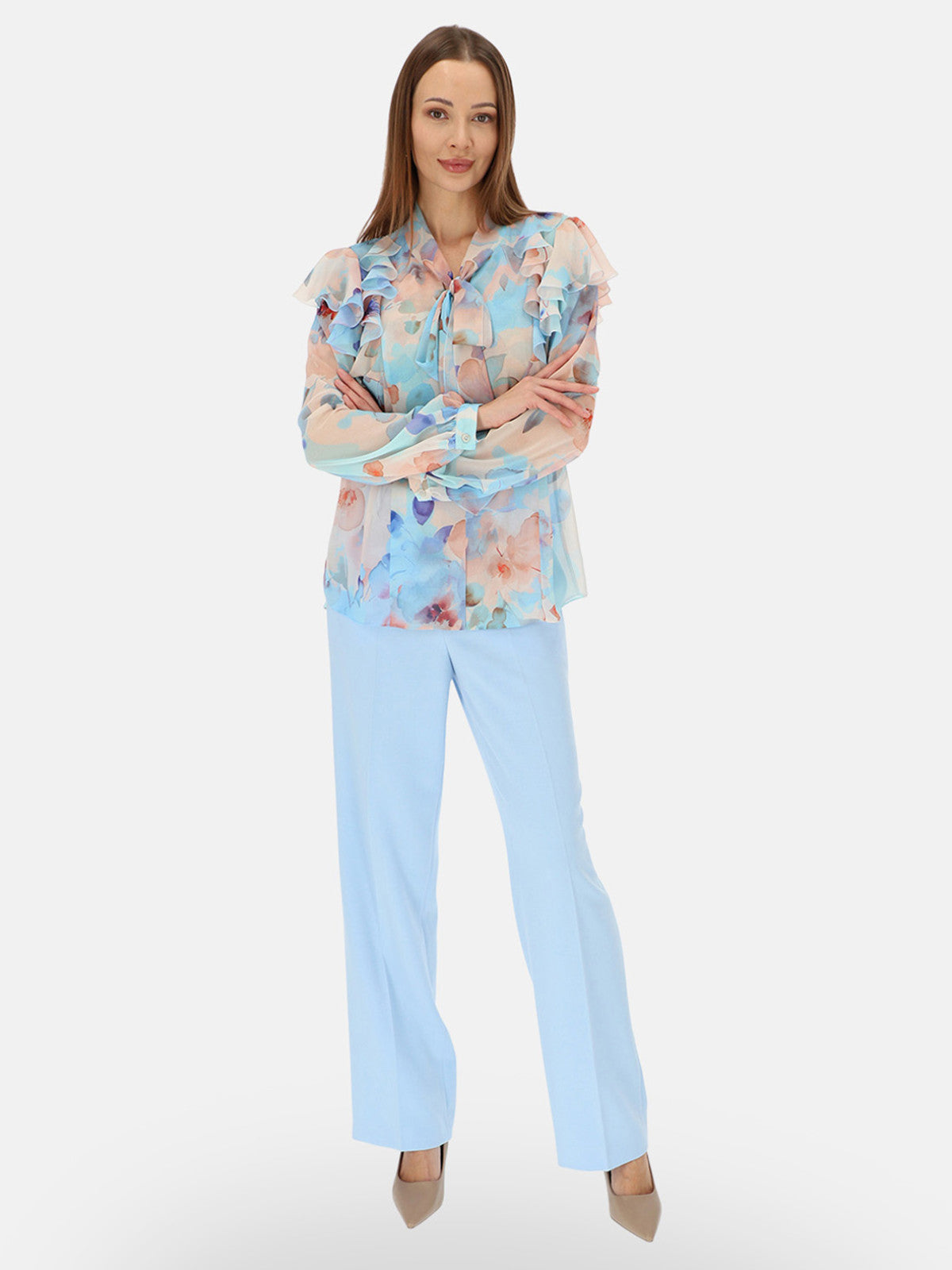 Elegancka bluzka damska w kwiaty L’AF Arleta