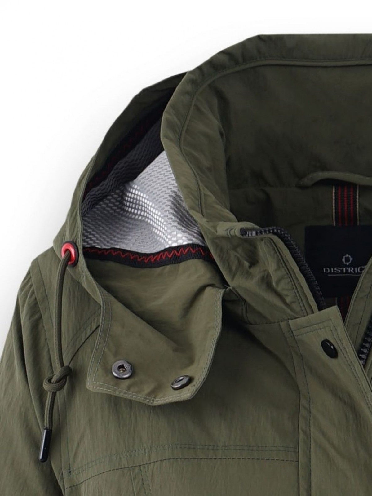 Zielona kurtka z tunelem w talii District Punch