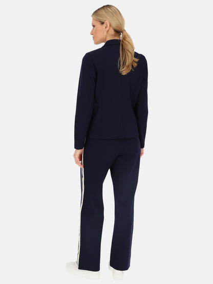 Dzianinowa granatowa marynarka damska Red Button Blazer
