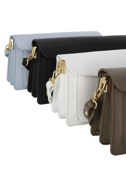 Elegancka torebka damska biała crossbody z klapą L’AF