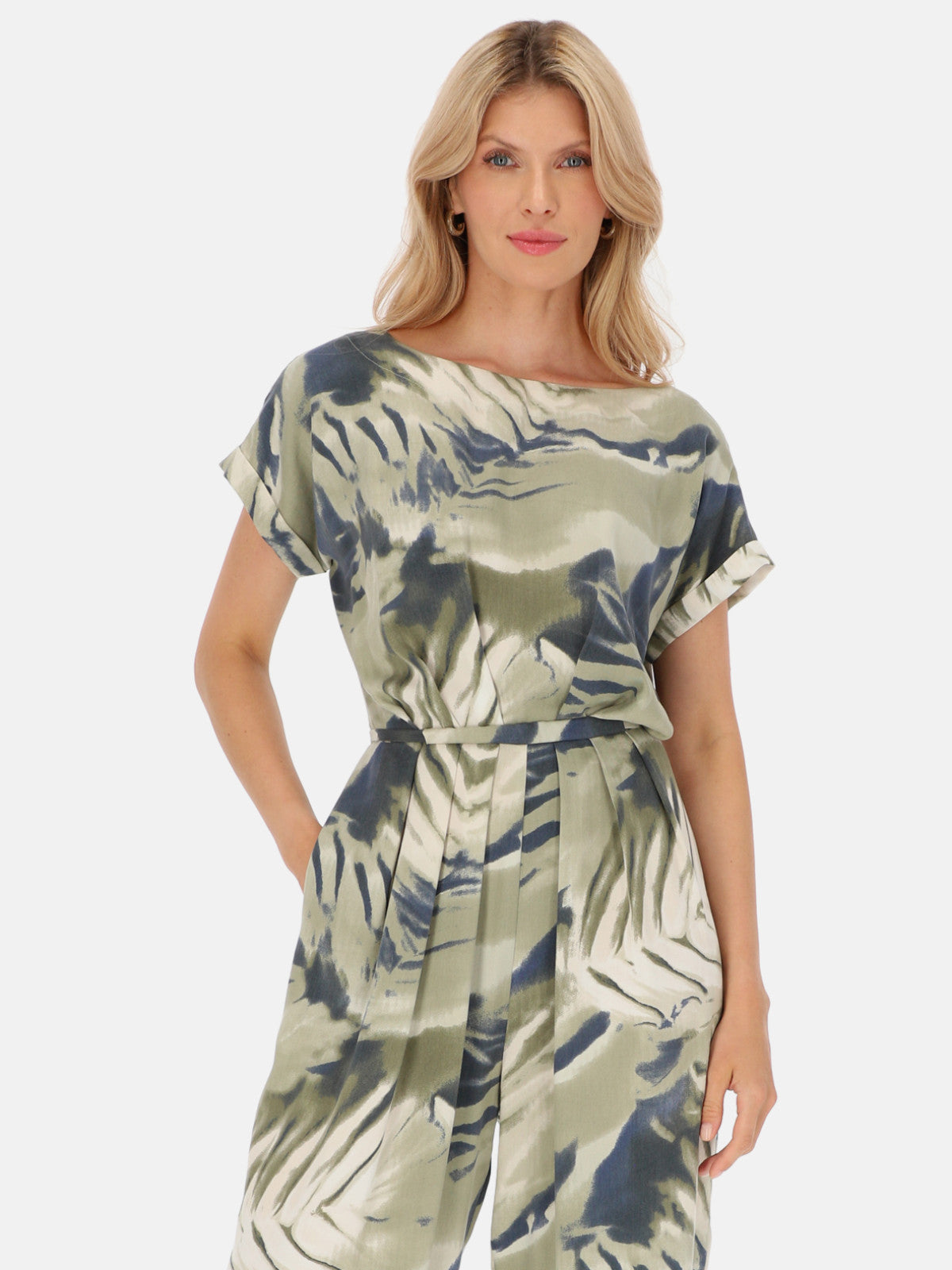 Kombinezon damski z abstrakcyjnym printem EyeForFashion