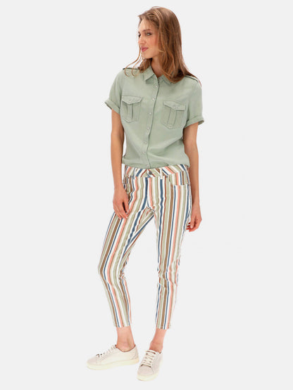 Casualowe spodnie damskie w paski Red Button Lulu