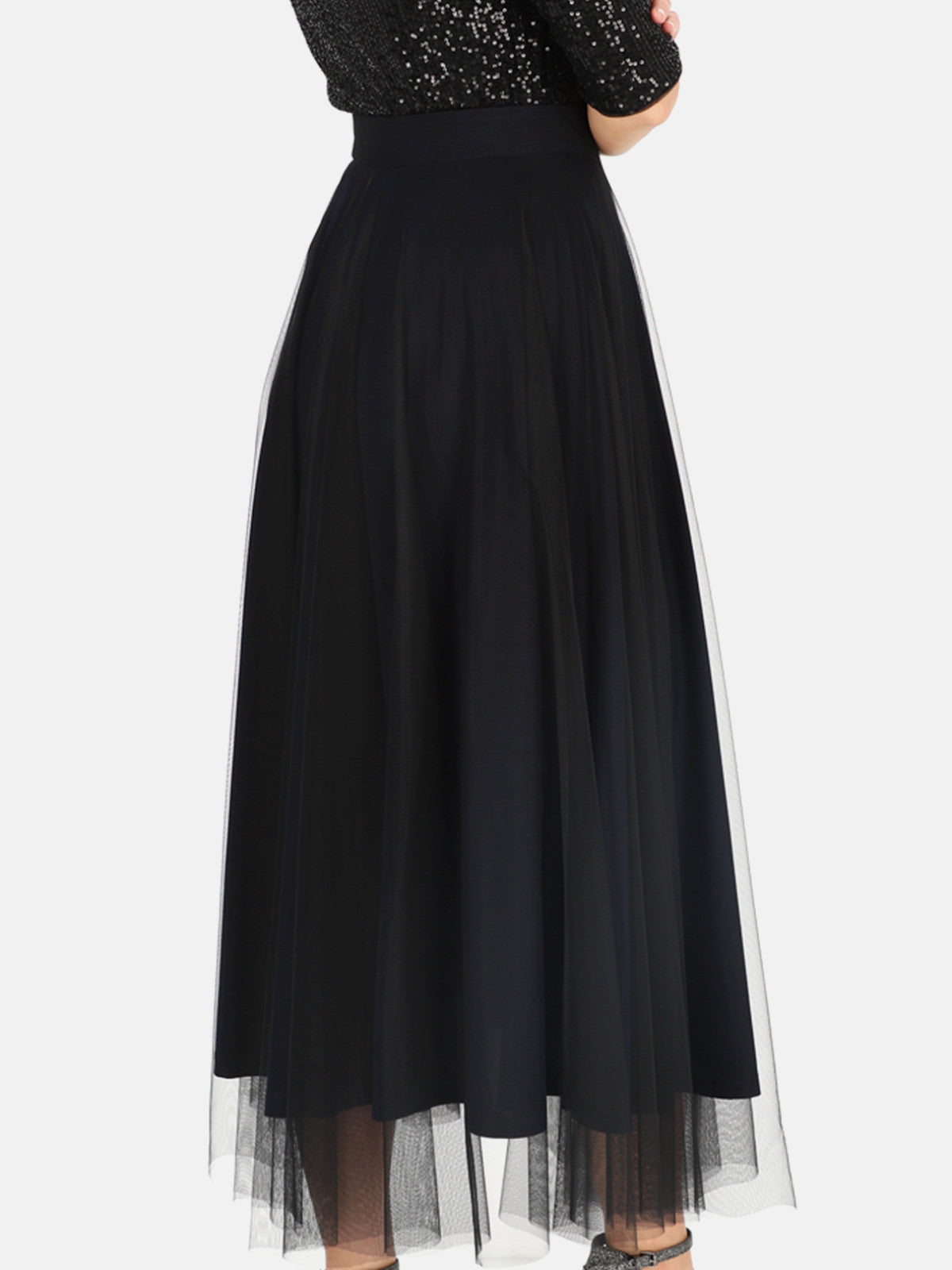 Czarna rozkloszowana tiulowa spódnica L'AF Sonia