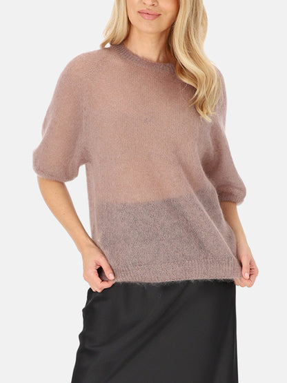 Beżowy sweter moherowy damski L'AF Era