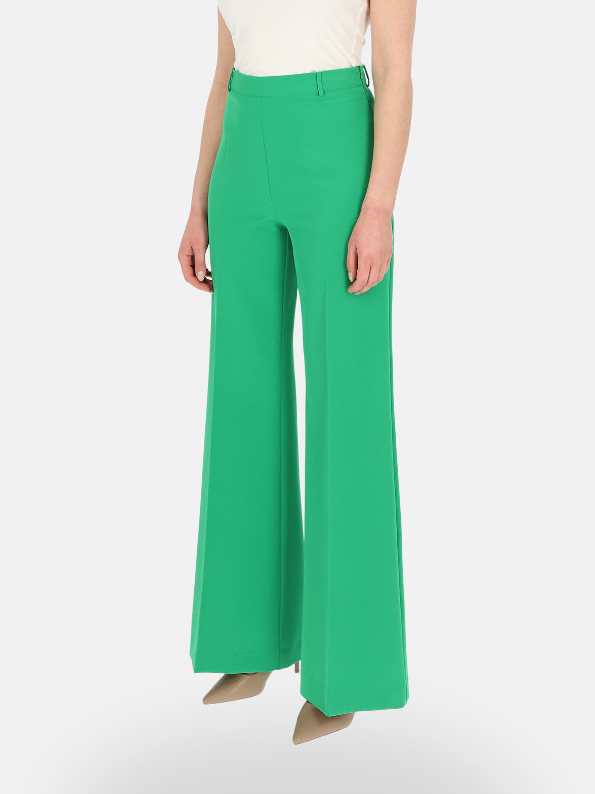 Zielone klasyczne spodnie damskie Eye For Fashion