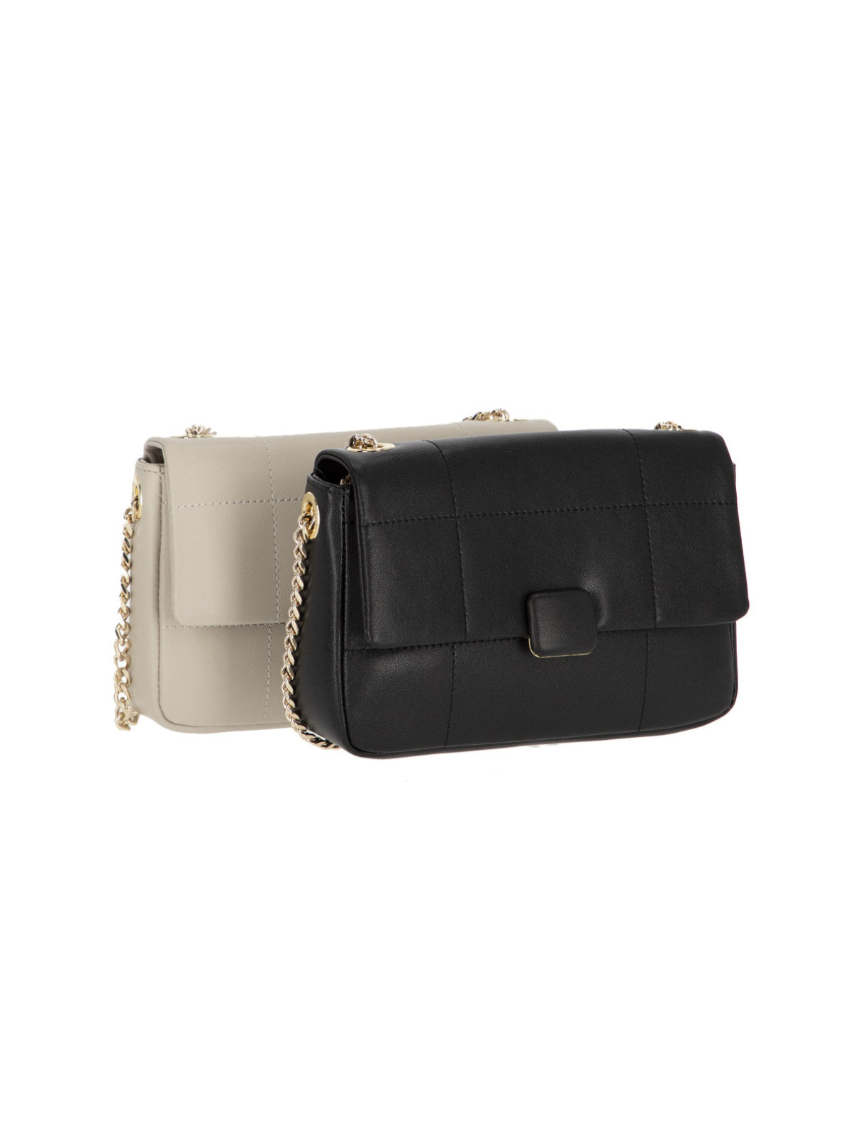 Czarna torebka damska skórzana flap bag L'AF