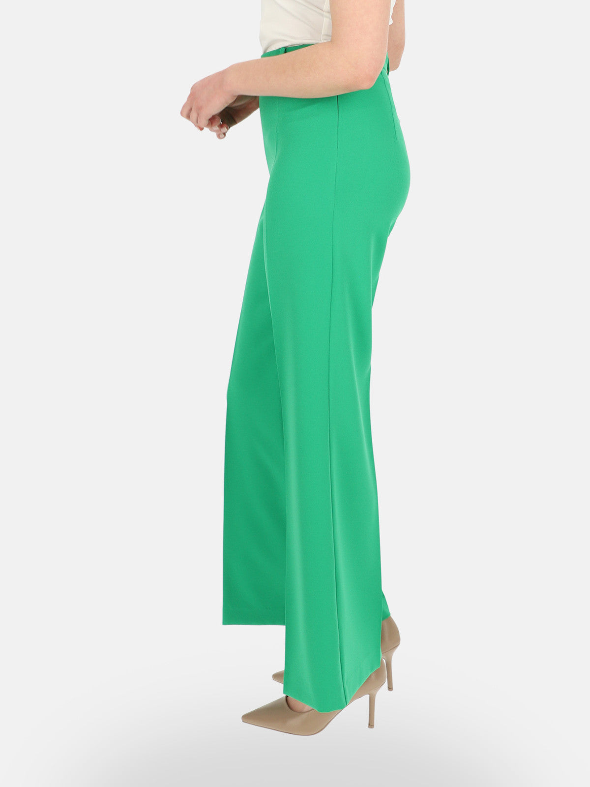 Zielone spodnie typu Wide Leg Eye For Fashion