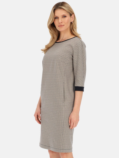 Elegancka sukienka w geometryczny wzór honeycomb Potis & Verso Elena