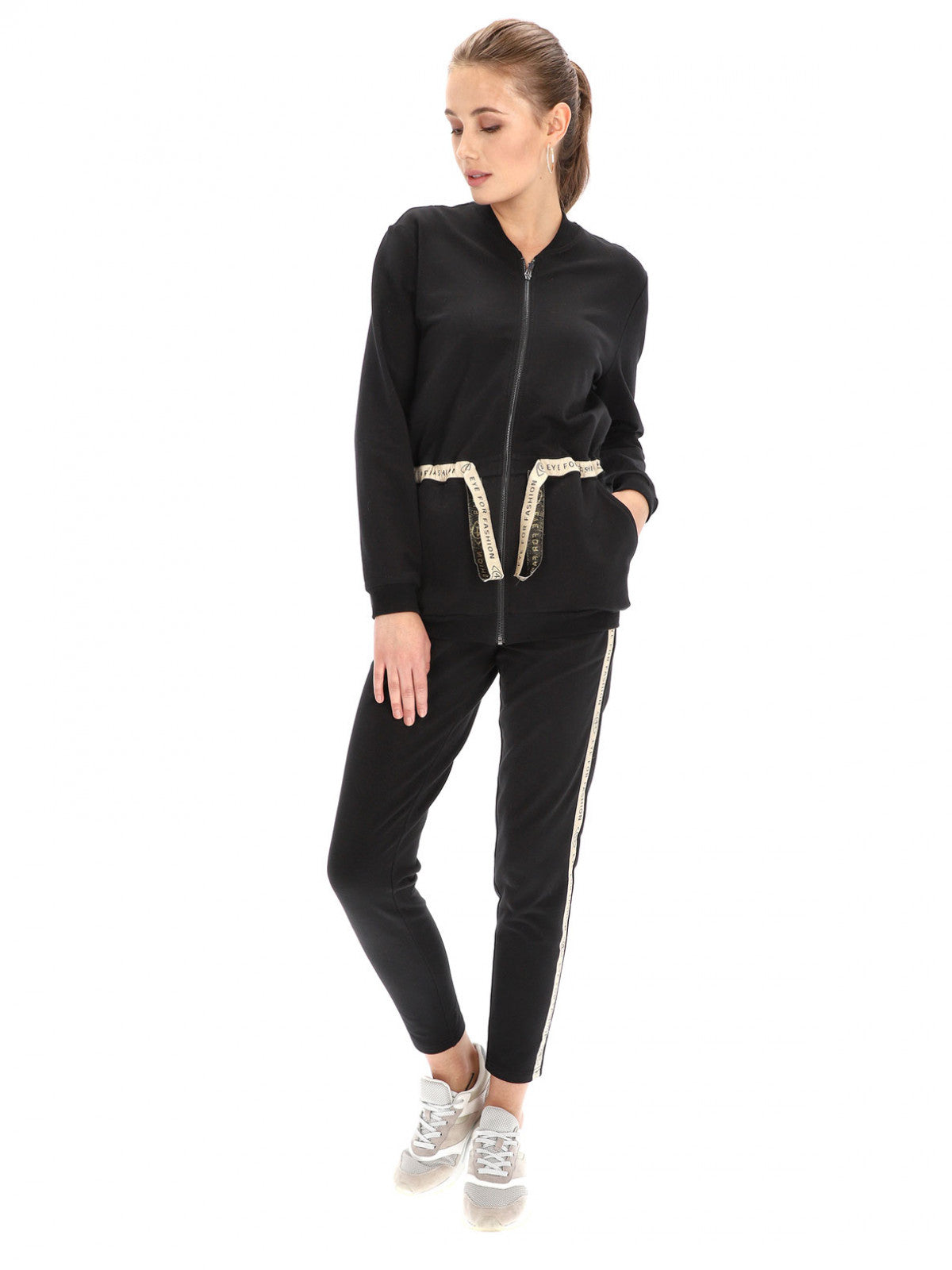 Rozpinana bluza ze ściągaczem w talii Eye For Fashion Maren
