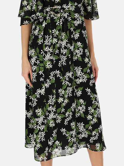 Czarna elegancka sukienka w kwiaty L’AF Jasmin