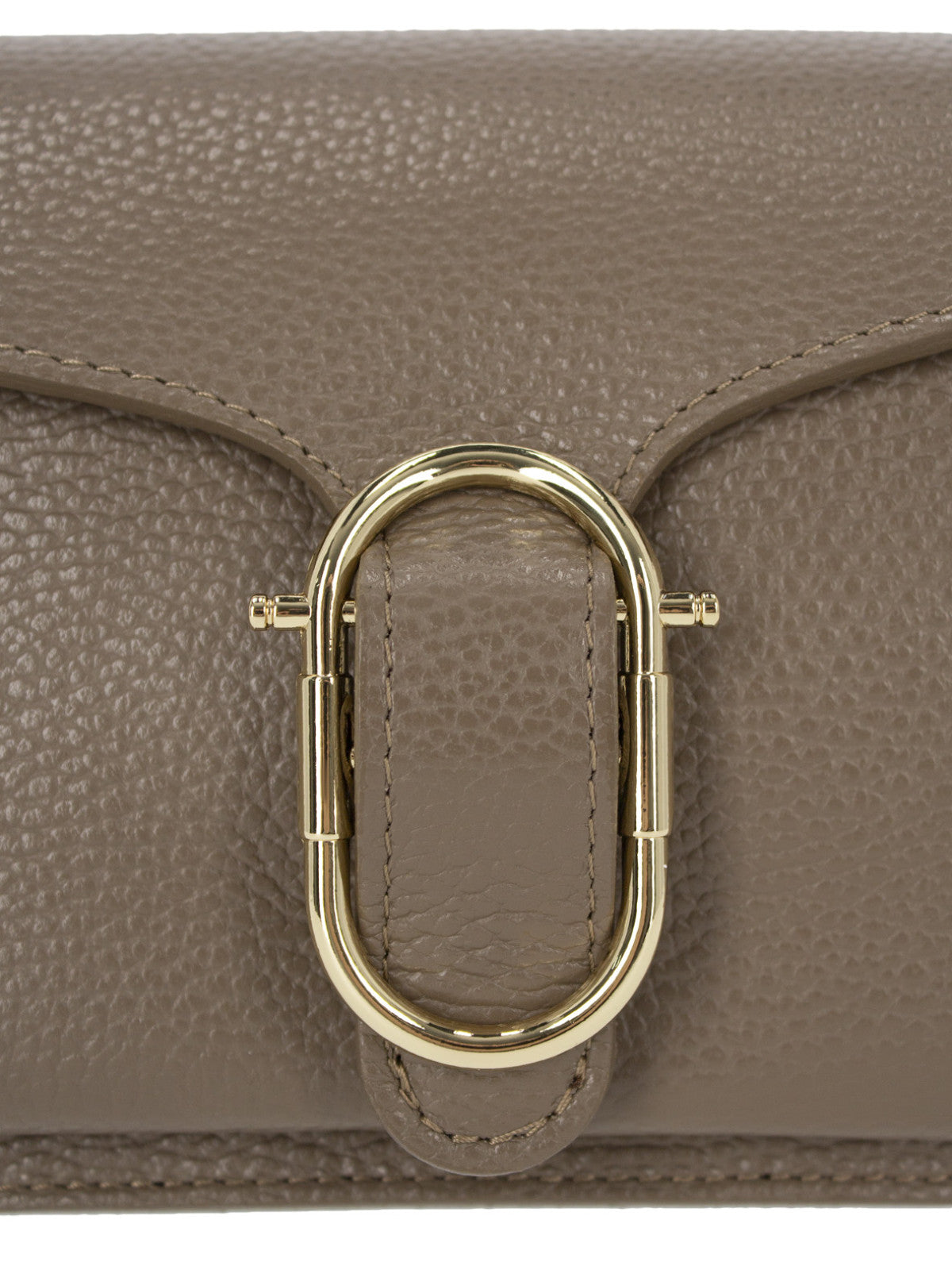 Elegancka torebka damska brązowa crossbody z klapą L’AF