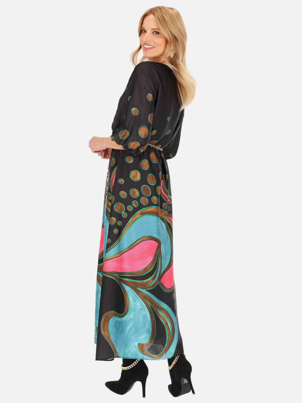 Sukienka maxi w kolorowe wzory L'AF Loretta