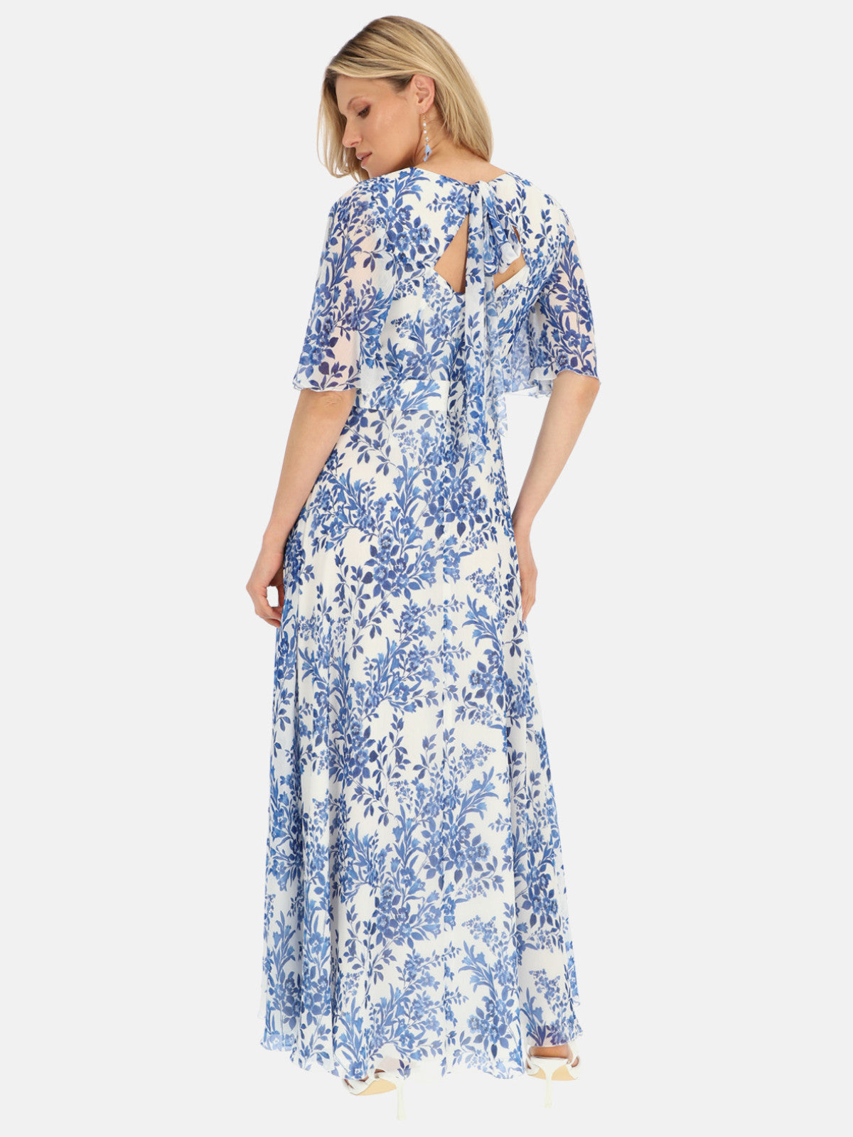 Sukienka maxi w niebieskie kwiaty Potis & Verso Rut