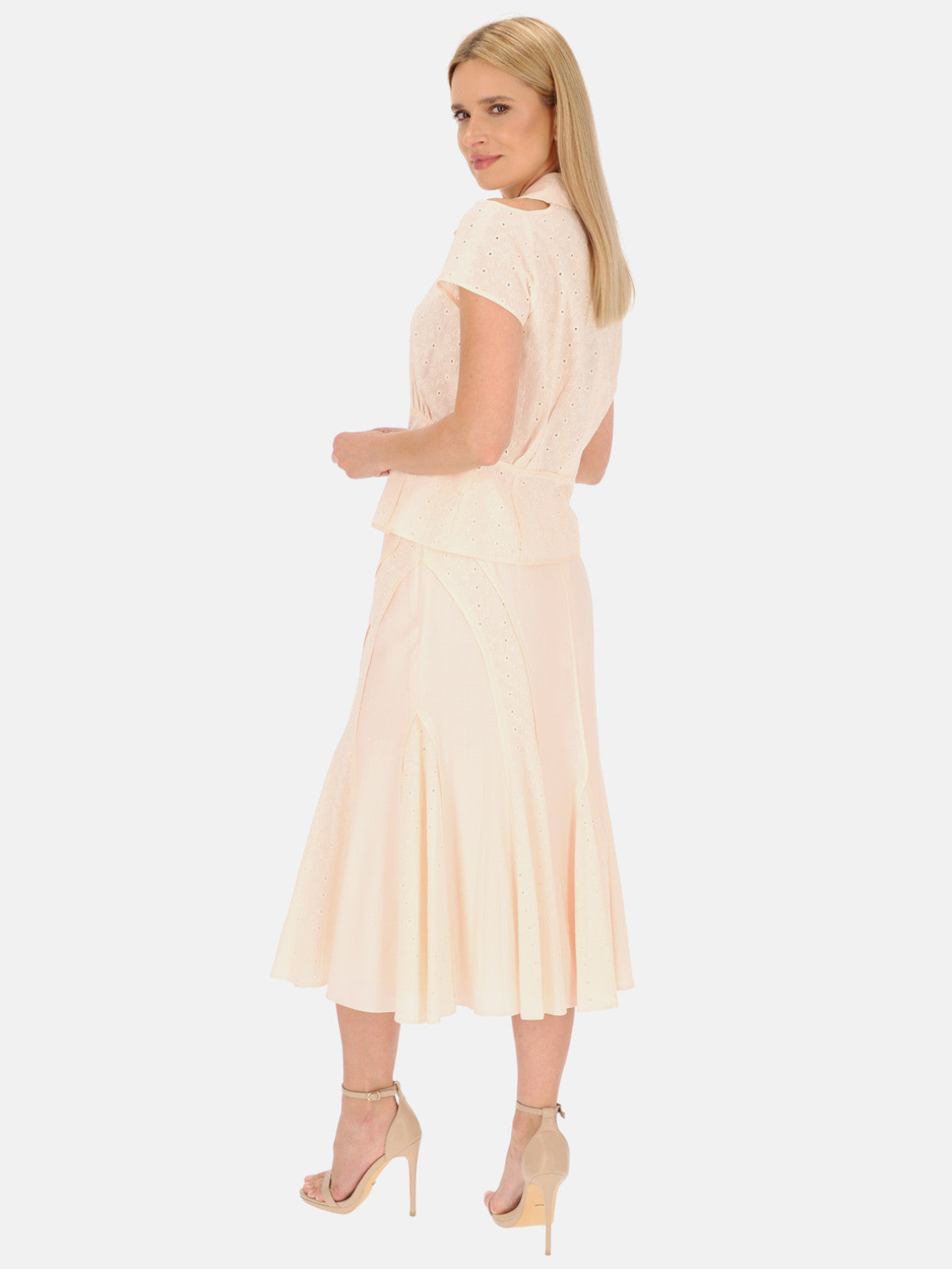 Spódnica maxi z haftowanymi kwiatami Potis & Verso Arsi