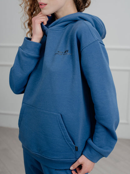 Bluza z kapturem i kieszenią kangurką Azuri