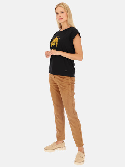 Czarny t-shirt z motywem owada Smashed Lemon 24690