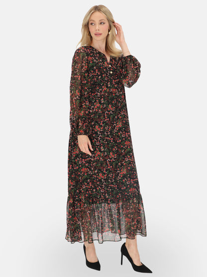 Zwiewna sukienka maxi w kwiaty L'AF Fera