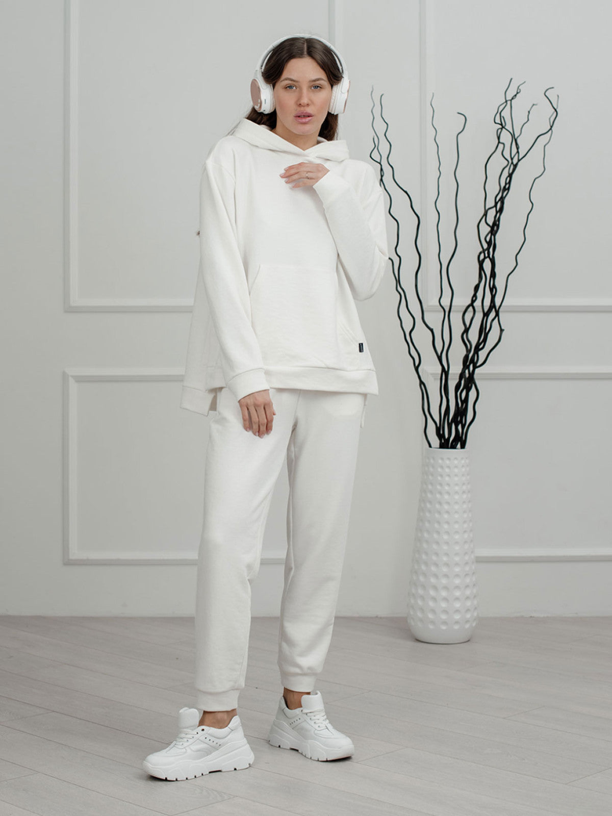 Bluza z kieszenią i rozcięciami Azuri