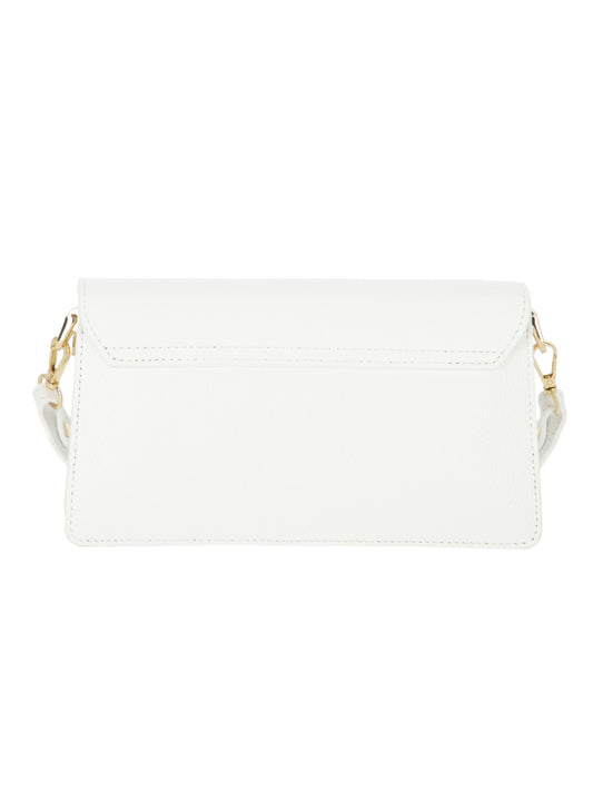 Elegancka torebka damska biała crossbody z klapą L’AF