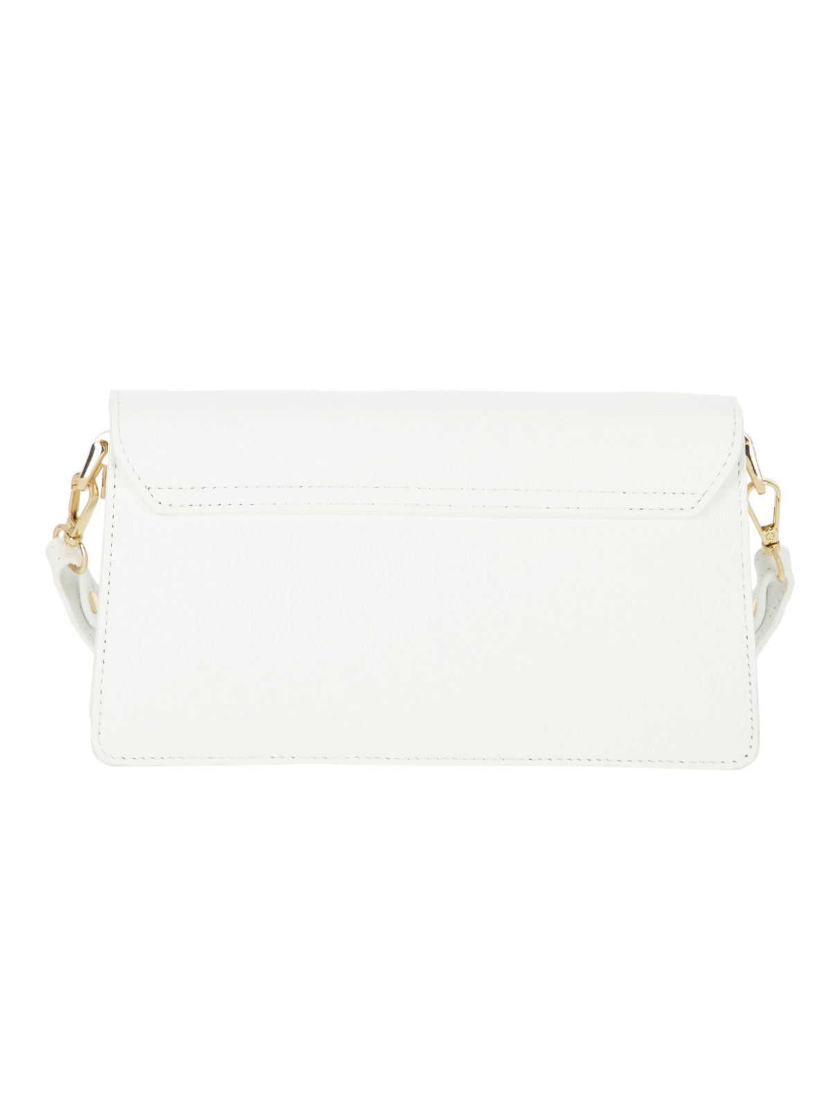 Elegancka torebka damska biała crossbody z klapą L’AF