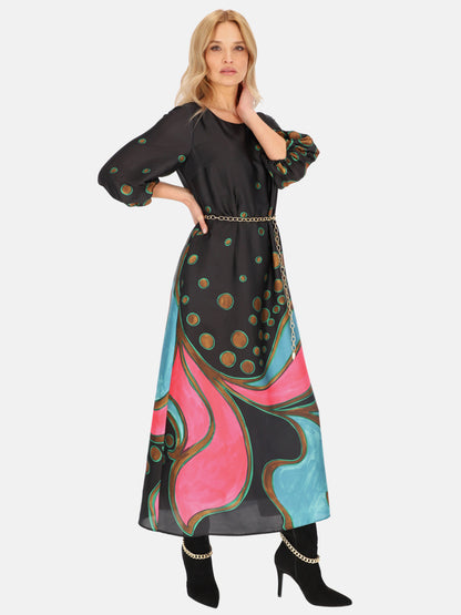 Sukienka maxi w kolorowe wzory L'AF Loretta