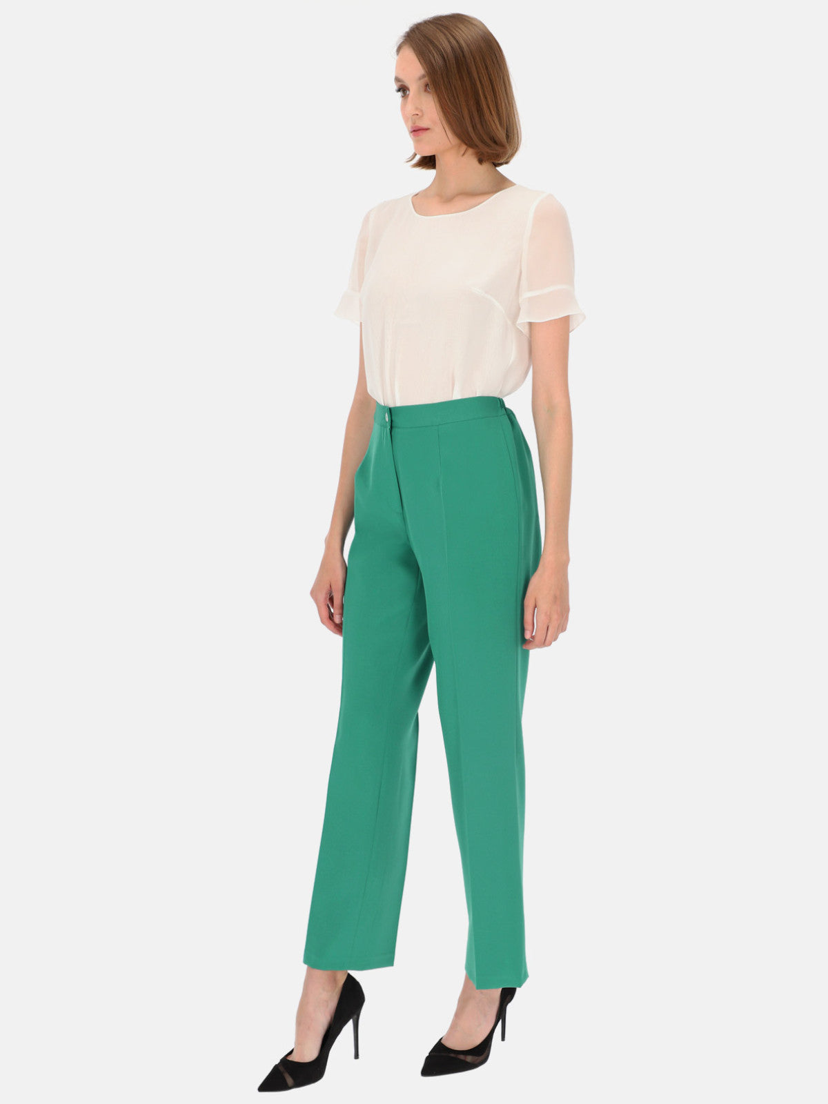 Eleganckie spodnie plus size z gumką w pasie Potis & Verso Gustawa