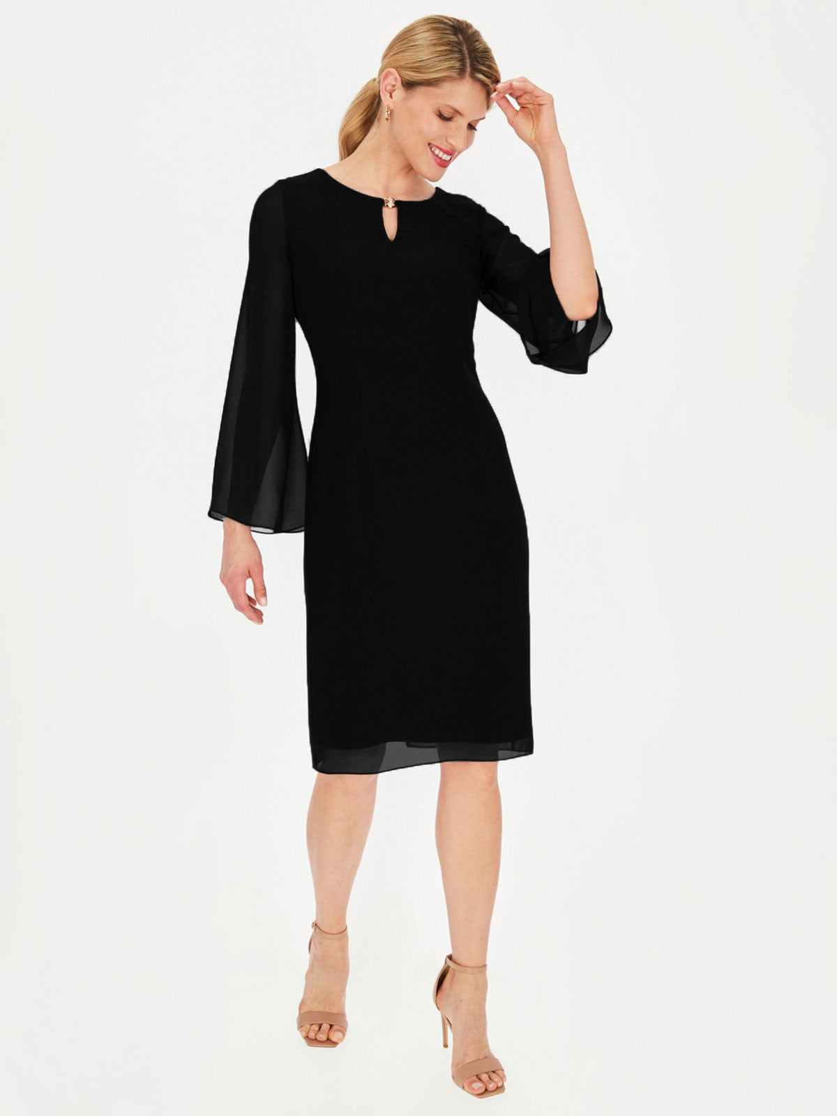 Elegancka sukienka z ozdobnym dekoltem Potis & Verso Gabriella