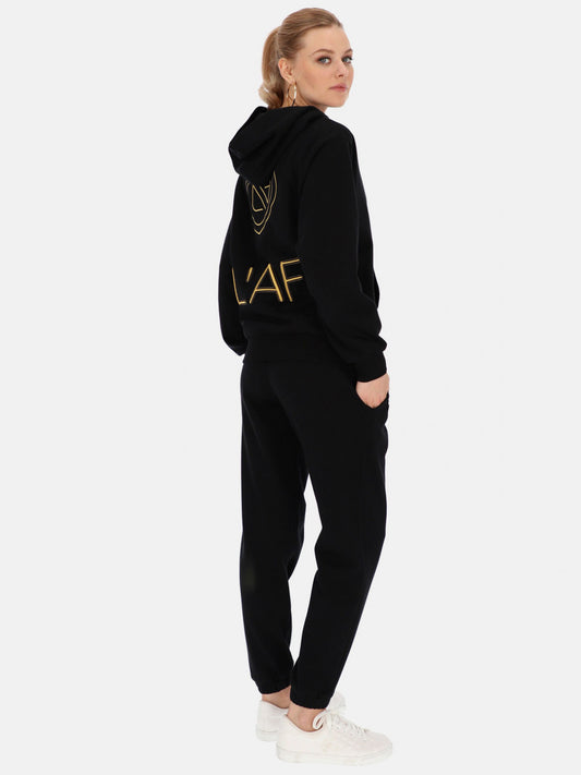 Czarna bluza z 3D haftem L'AF Bobi