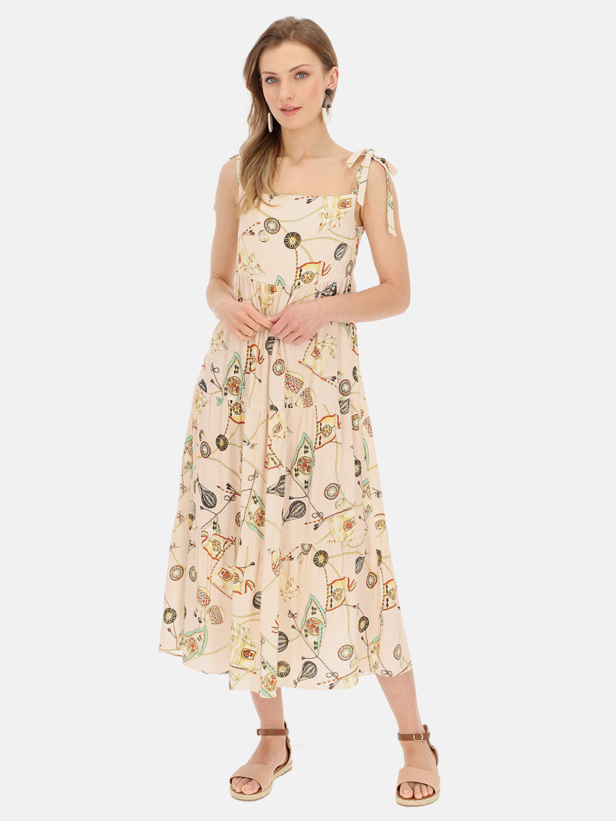 Wzorzysta letnia sukienka z wiskozy L'AF Alara