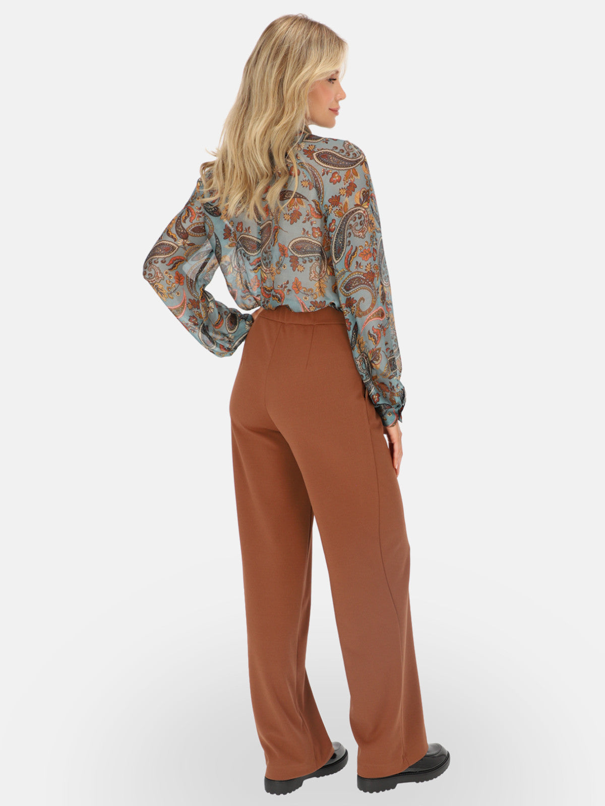 Brązowe spodnie damskie wide-leg L’AF Lorin
